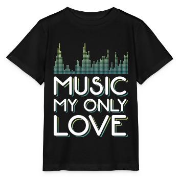 musique techno - T-shirt bio MINI CREATOR Stanley/Stella Enfant - noir - Devant - Mikhail (115cm)