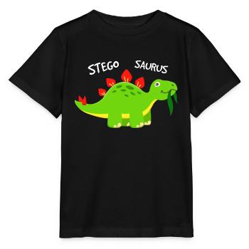 Stegosaurus Dino Enfants - T-shirt bio MINI CREATOR Stanley/Stella Enfant - noir - Devant - Mikhail (115cm)