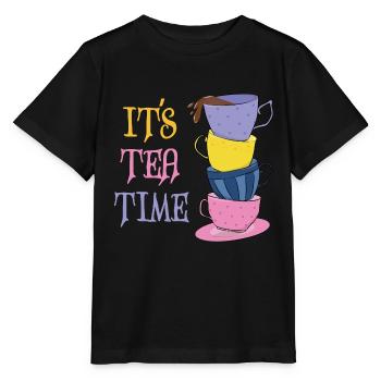 Es ist Teezeit - Stanley/Stella Kinder T-Shirt MINI CREATOR  - Schwarz - Vorne - Mikhail (115cm)