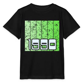 Retro Grün Jahrgang 1990 - Stanley/Stella Kinder T-Shirt MINI CREATOR  - Schwarz - Vorne - Mikhail (115cm)