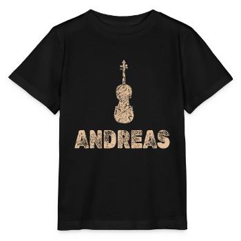 Violoncelle Andreas - T-shirt bio MINI CREATOR Stanley/Stella Enfant - noir - Devant - Mikhail (115cm)