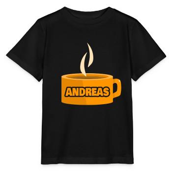 Gift for Andreas - Stanley/Stella MINI CREATOR Kids’ T-Shirt - black - Front - Mikhail (115cm)
