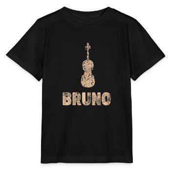 Violoncelle Bruno - T-shirt bio MINI CREATOR Stanley/Stella Enfant - noir - Devant - Mikhail (115cm)