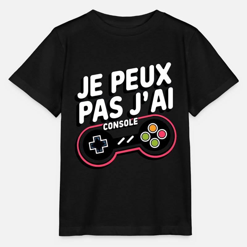 J'Peux Pas J'Ai Console - T-shirt bio MINI CREATOR Stanley/Stella Enfant - noir