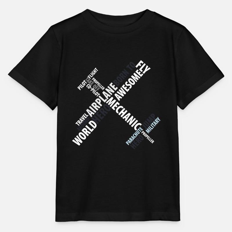 Avion - T-shirt bio MINI CREATOR Stanley/Stella Enfant - noir