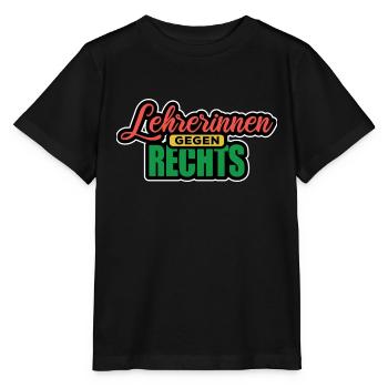 Lehrerinnen Gegen Rechts Gegen Rechts, gegen Hetze - Stanley/Stella Kinder T-Shirt MINI CREATOR  - Schwarz - Vorne - Mikhail (115cm)