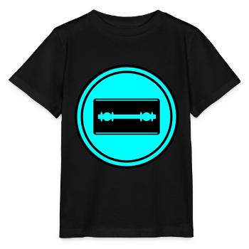 Cercle d'icône de lame de rasoir - T-shirt bio MINI CREATOR Stanley/Stella Enfant - noir - Devant - Mikhail (115cm)
