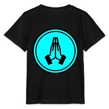 Cercle des mains en prière - T-shirt bio MINI CREATOR Stanley/Stella Enfant - noir - Devant - Mikhail (115cm)