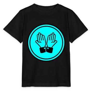 cercle de prière des mains - T-shirt bio MINI CREATOR Stanley/Stella Enfant - noir - Devant - Mikhail (115cm)