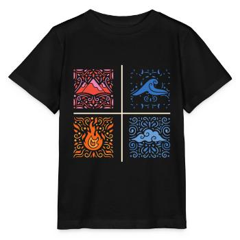 Four elements - Stanley/Stella MINI CREATOR Kids’ T-Shirt - black - Front - Mikhail (115cm)