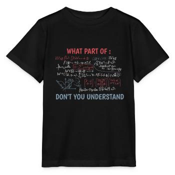 Funny Complex Equation Math Teacher - Stanley/Stella MINI CREATOR Kids’ T-Shirt - black - Front - Mikhail (115cm)