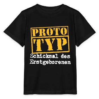 Prototyp Erstgeborener Geburt Geschwister Spruch - Stanley/Stella Kinder T-Shirt MINI CREATOR  - Schwarz - Vorne - Mikhail (115cm)