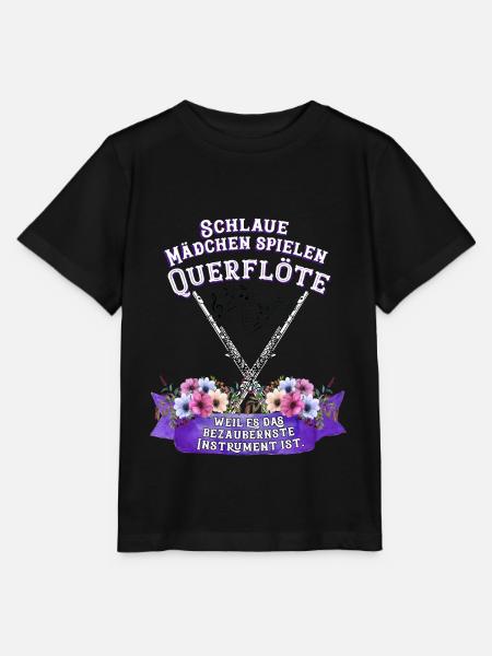 Querflöte Instrument Spruch Mädchen Musik - Stanley/Stella Kinder T-Shirt MINI CREATOR - Schwarz