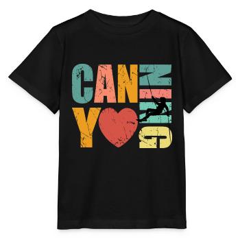 Amateur de canyoning Canyer - T-shirt bio MINI CREATOR Stanley/Stella Enfant - noir - Devant - Mikhail (115cm)