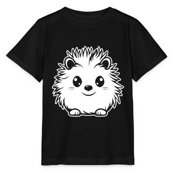 hérisson animal bébé - T-shirt bio MINI CREATOR Stanley/Stella Enfant - noir - Devant - Mikhail (115cm)