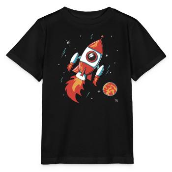 Rocket Spaceship Space Planet Astronaut - Stanley/Stella MINI CREATOR Kids’ T-Shirt - black - Front - Mikhail (115cm)