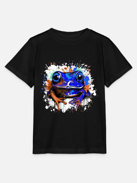 Frosch Bunt - Stanley/Stella Kinder T-Shirt MINI CREATOR - Schwarz