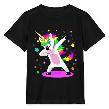 Licorne Dabbing Unicorn cadeau de licorne - T-shirt bio MINI CREATOR Stanley/Stella Enfant - noir - Devant - Mikhail (115cm)