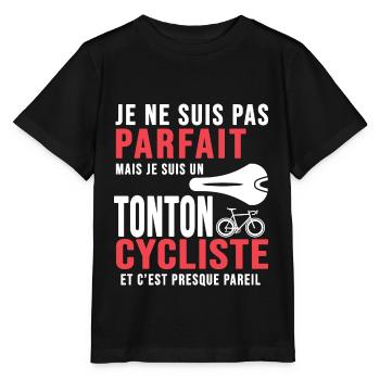 tonton cycliste humour vélo velo vélos velos - T-shirt bio MINI CREATOR Stanley/Stella Enfant - noir - Devant - Mikhail (115cm)