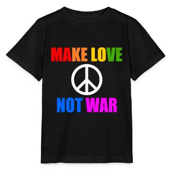 Make love not war - T-shirt bio MINI CREATOR Stanley/Stella Enfant - noir - Devant - Mikhail (115cm)