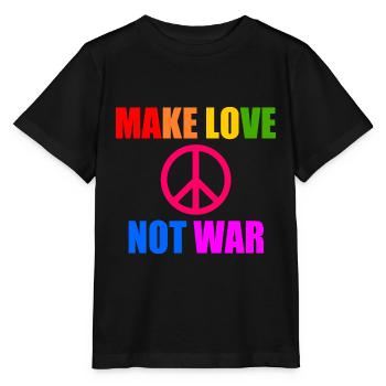 Make love not war - T-shirt bio MINI CREATOR Stanley/Stella Enfant - noir - Devant - Mikhail (115cm)