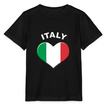 Coeur pour l'Italie - T-shirt bio MINI CREATOR Stanley/Stella Enfant - noir - Devant - Mikhail (115cm)