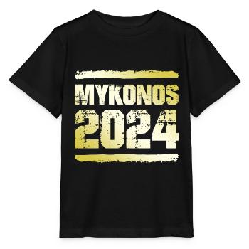 Mykonos 2024 Médaille d’or - T-shirt bio MINI CREATOR Stanley/Stella Enfant - noir - Devant - Mikhail (115cm)