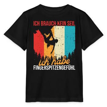 Freeclimbing Kletterer Bouldern Klettern - Stanley/Stella Kinder T-Shirt MINI CREATOR  - Schwarz - Vorne - Mikhail (115cm)