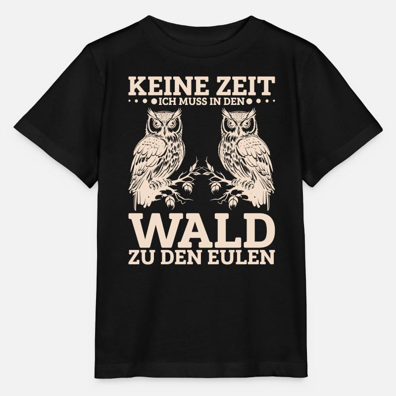 Eulenkostüm Eule Eule Motiv Eulenliebhaber - Stanley/Stella Kinder T-Shirt MINI CREATOR  - Schwarz