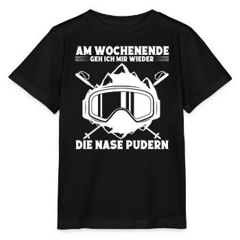 Wintersportler Skifahren Skipiste Skifahrer - Stanley/Stella Kinder T-Shirt MINI CREATOR  - Schwarz - Vorne - Mikhail (115cm)