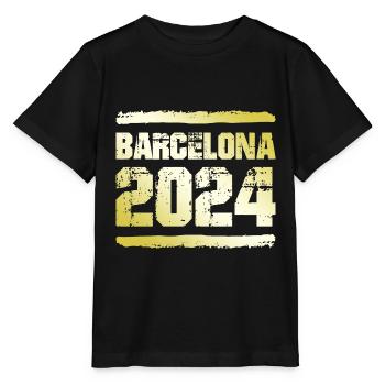 Barcelone 2024 Médaille d’or - T-shirt bio MINI CREATOR Stanley/Stella Enfant - noir - Devant - Mikhail (115cm)