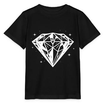 Diamant Juwel symbol Silhouette - Stanley/Stella Kinder T-Shirt MINI CREATOR  - Schwarz - Vorne - Mikhail (115cm)