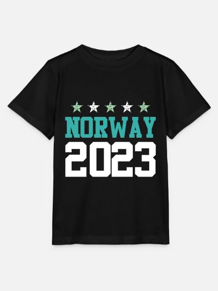 Norway 2023 - Stanley/Stella Kinder T-Shirt MINI CREATOR  - Schwarz
