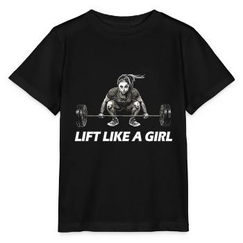 Lift Like A Girl! - Stanley/Stella MINI CREATOR Kids’ T-Shirt - black - Front - Mikhail (115cm)