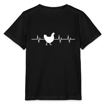 Heartbeat of a Chicken - Stanley/Stella Kinder T-Shirt MINI CREATOR  - Schwarz - Vorne - Mikhail (115cm)