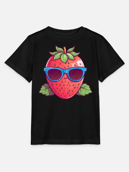 Coole Kawaii-Erdbeere: Fruchtiger Trendsetter - Stanley/Stella Kinder T-Shirt MINI CREATOR - Schwarz