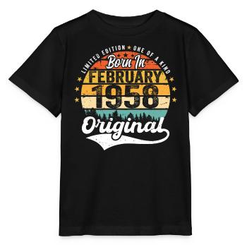 Né en février 1958 - cadeau d'anniversaire - T-shirt bio MINI CREATOR Stanley/Stella Enfant - noir - Devant - Mikhail (115cm)