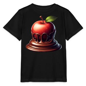 Schokoladen-Apfel-Fusion Schmelzendes Design - Stanley/Stella Kinder T-Shirt MINI CREATOR  - Schwarz - Vorne - Mikhail (115cm)