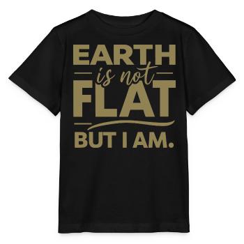 Satire Flache Erde Ironische Witze - Stanley/Stella Kinder T-Shirt MINI CREATOR  - Schwarz - Vorne - Mikhail (115cm)
