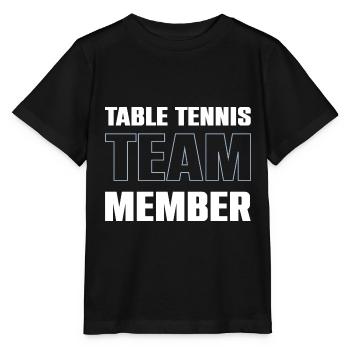 Table Tennis Team - Stanley/Stella Kinder T-Shirt MINI CREATOR  - Schwarz - Vorne - Mikhail (115cm)