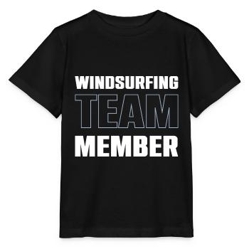Windsurfing Team - Stanley/Stella Kinder T-Shirt MINI CREATOR  - Schwarz - Vorne - Mikhail (115cm)