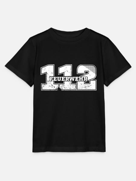 112 Feuerwehr - Stanley/Stella Kinder T-Shirt MINI CREATOR - Schwarz