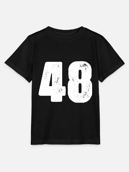 48 Zahl Trikot - Stanley/Stella Kinder T-Shirt MINI CREATOR - Schwarz