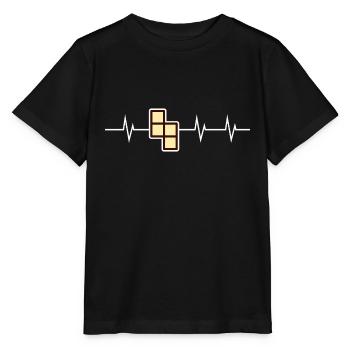 I love Retro Gaming - Block Edition - Stanley/Stella Kinder T-Shirt MINI CREATOR  - Schwarz - Vorne - Mikhail (115cm)