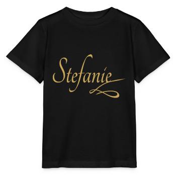 Vorname von Stefanie - Stanley/Stella Kinder T-Shirt MINI CREATOR  - Schwarz - Vorne - Mikhail (115cm)