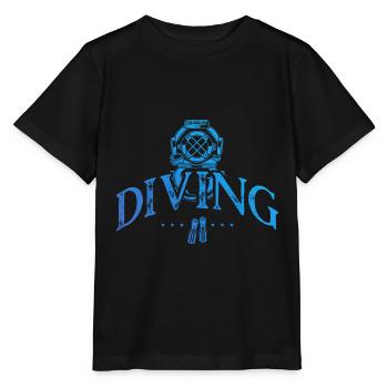 Diving scuba diving - Stanley/Stella MINI CREATOR Kids’ T-Shirt - black - Front - Mikhail (115cm)