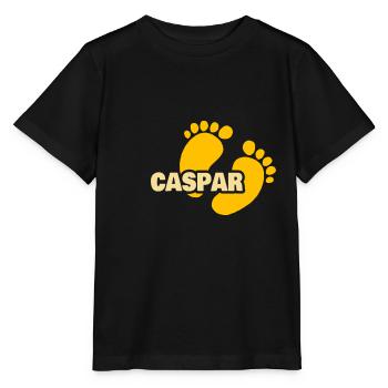 Fußabdruck Caspar - Stanley/Stella Kinder T-Shirt MINI CREATOR  - Schwarz - Vorne - Mikhail (115cm)