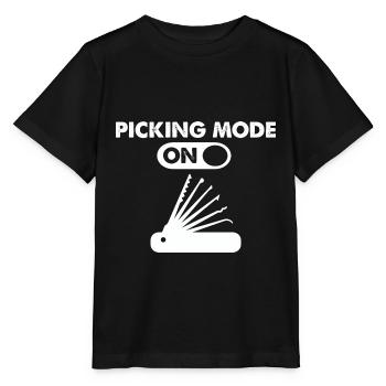Crochetage de serrure sur la conception de serrurier de serrurerie - T-shirt bio MINI CREATOR Stanley/Stella Enfant - noir - Devant - Mikhail (115cm)