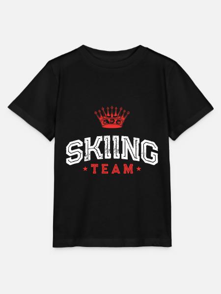 Skiing Team - Stanley/Stella Kinder T-Shirt MINI CREATOR  - Schwarz
