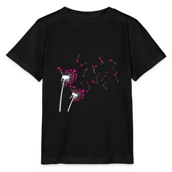 Dandelion heart - Stanley/Stella MINI CREATOR Kids’ T-Shirt - black - Front - Mikhail (115cm)